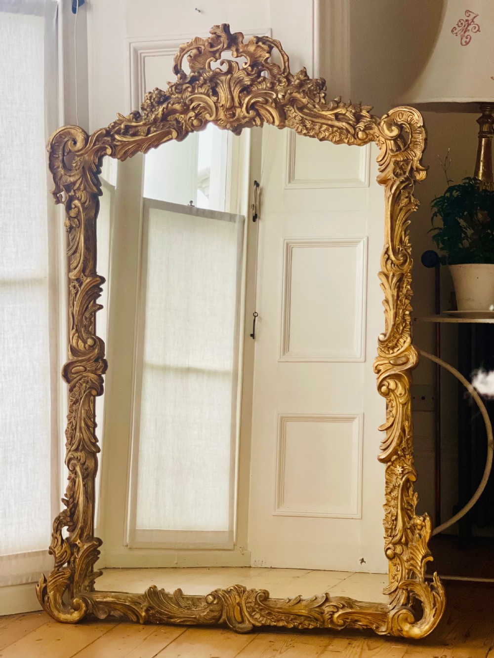 19th century French gilt Louis XV mirror