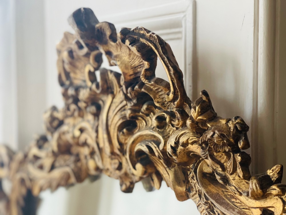 19th century French gilt Louis XV mirror View III
