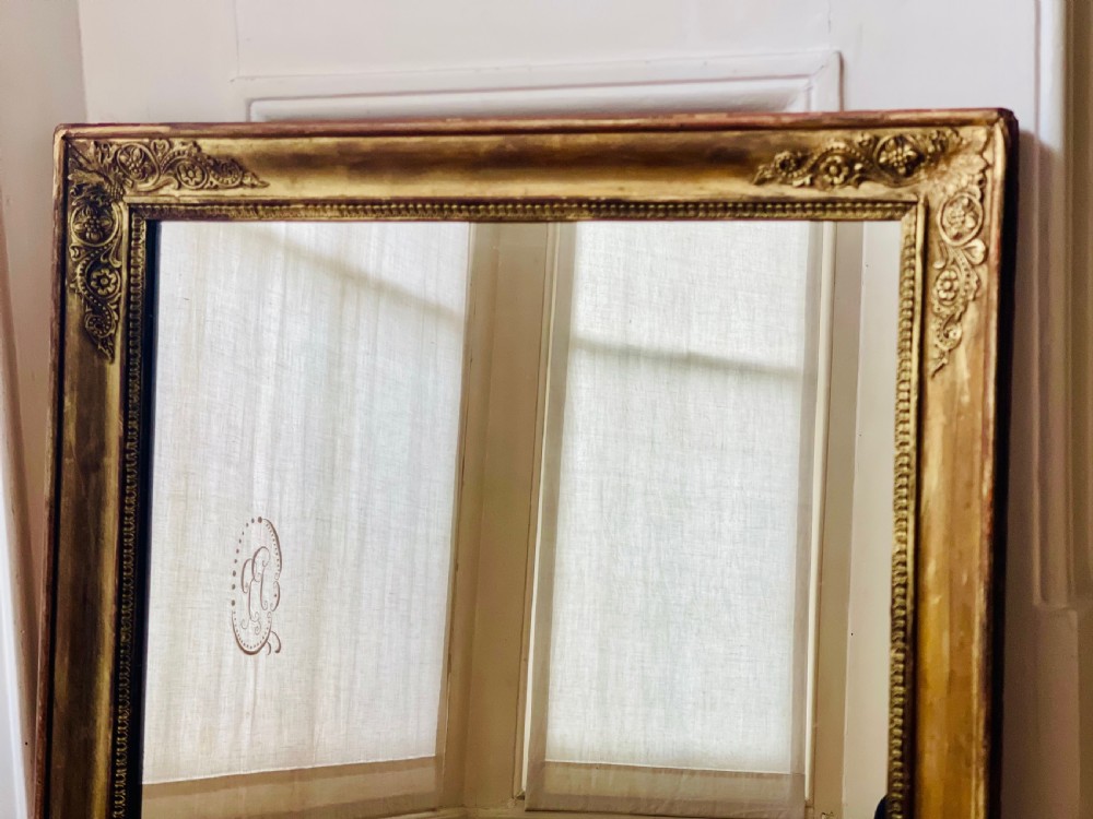 Antique French gilt mirror  View II