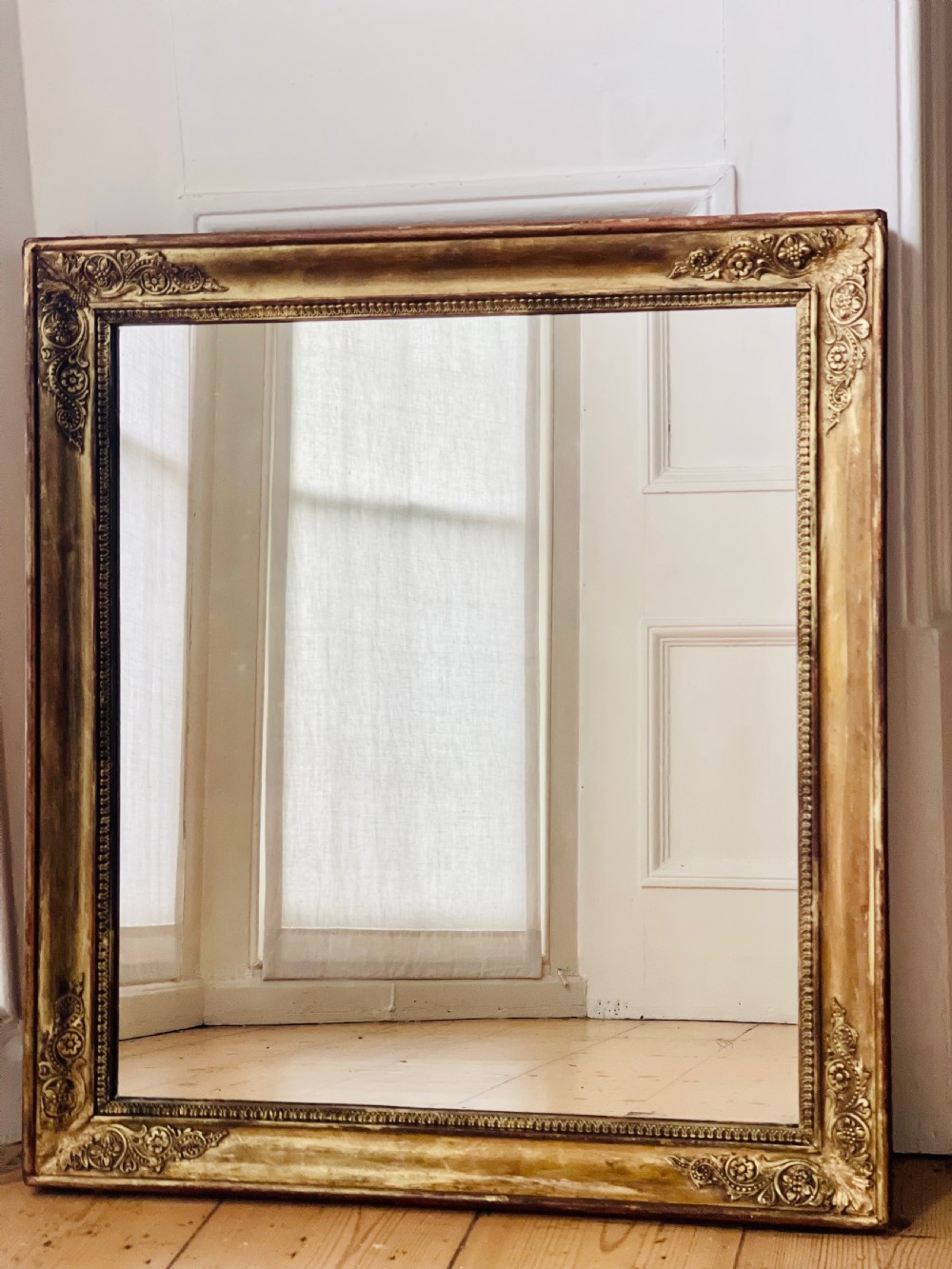Antique French gilt mirror  View V