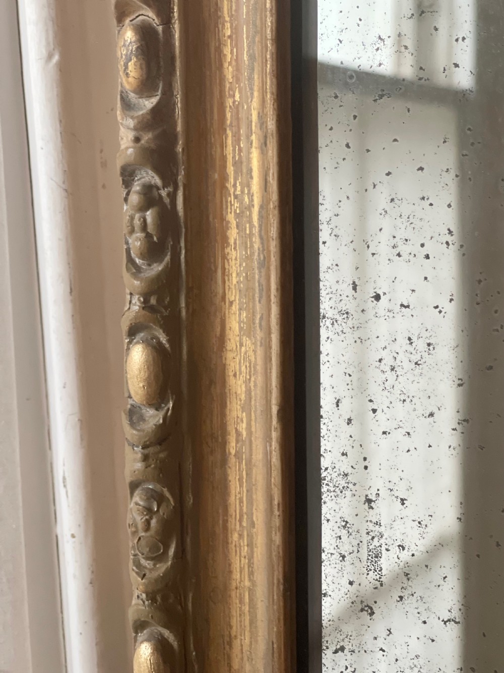 Antique French gilt leaner mirror View III