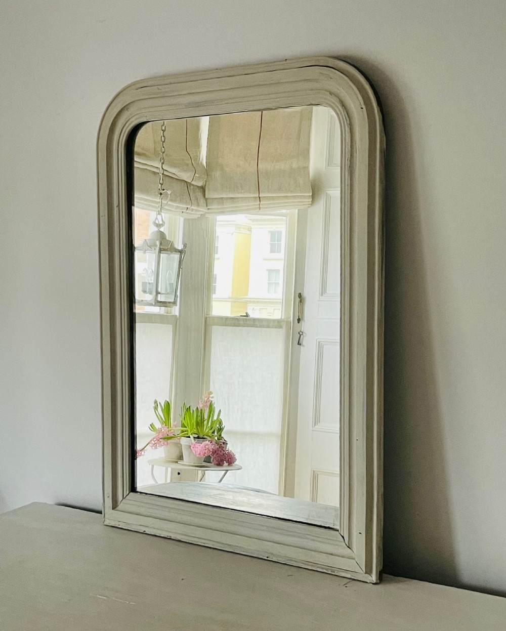 Antique French painted mirror View II