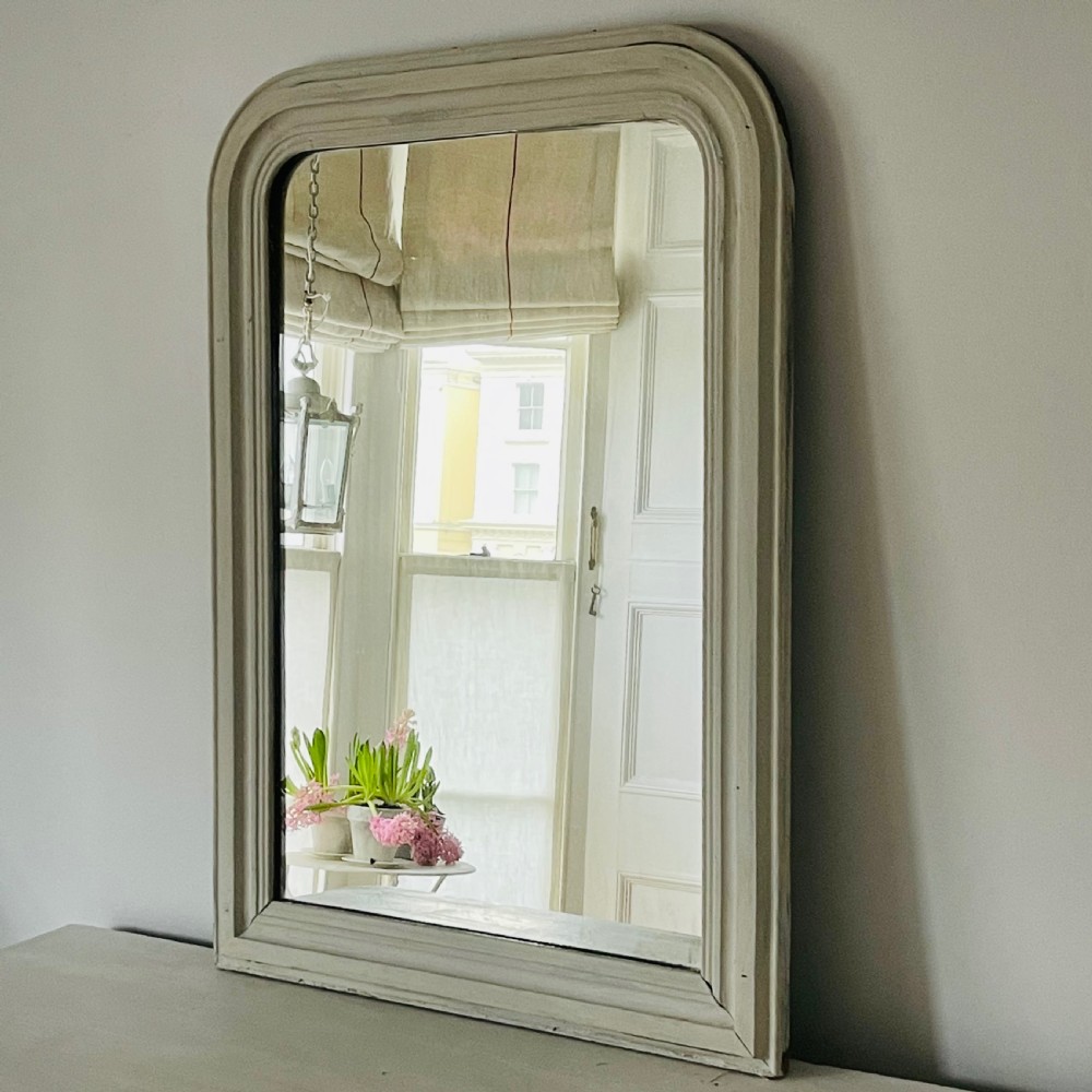 Antique French painted mirror View III
