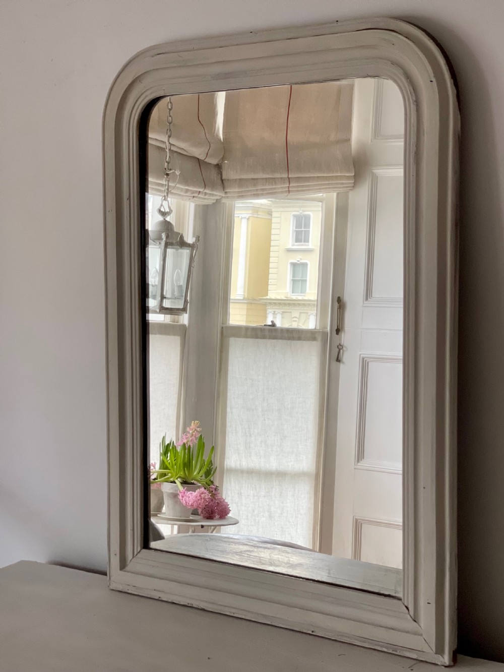 Antique French painted mirror View IV
