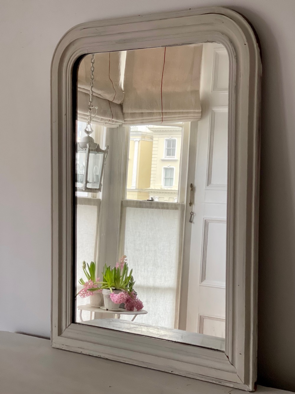 Antique French painted mirror View V