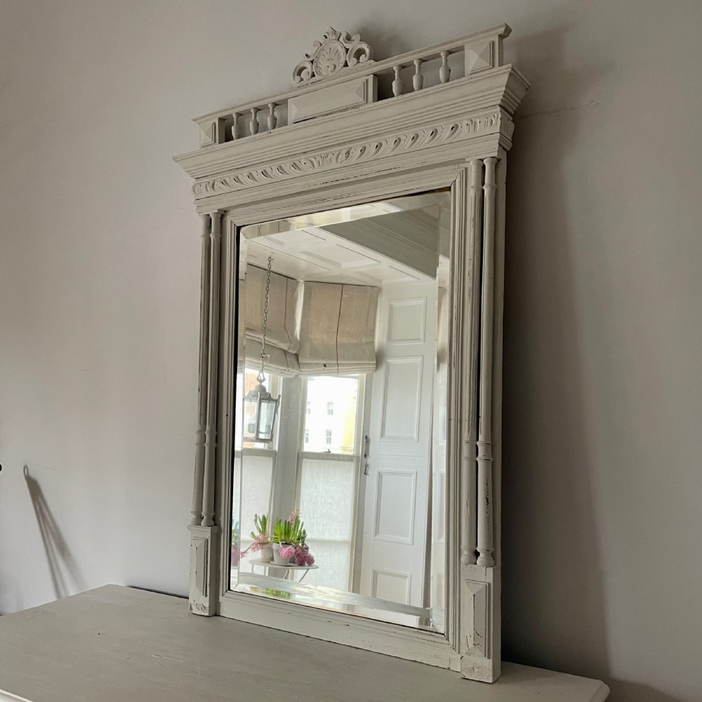 Antique French painted mirror 