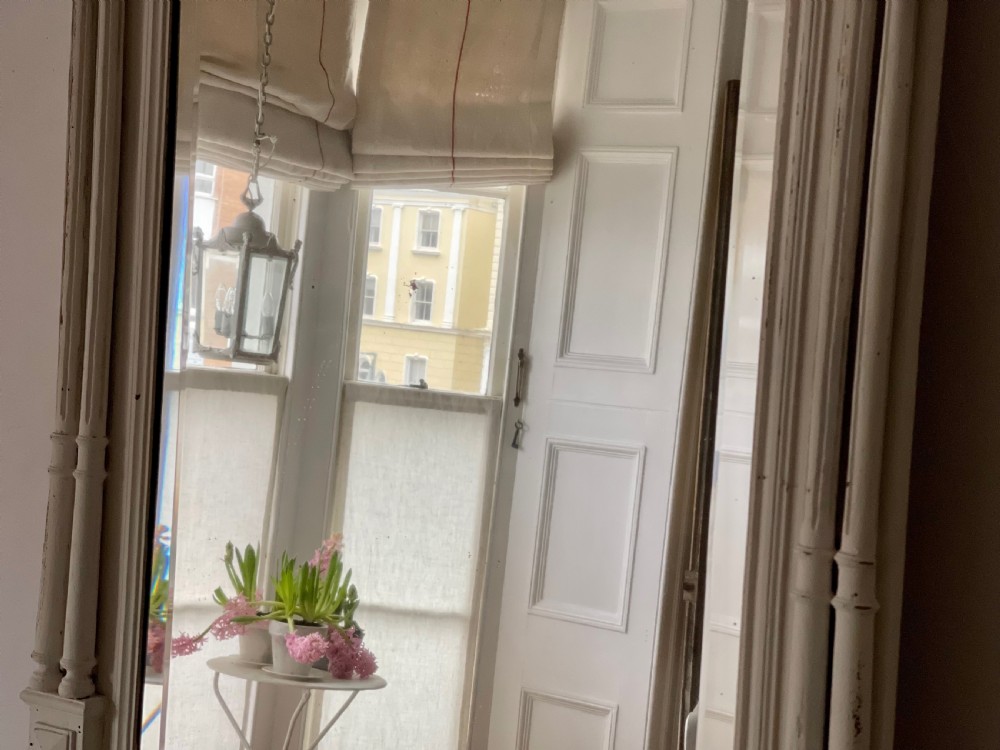 Antique French painted mirror  View III