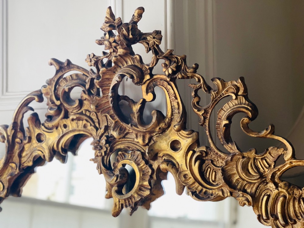 Antique French gilt Louis XV mirror View IV
