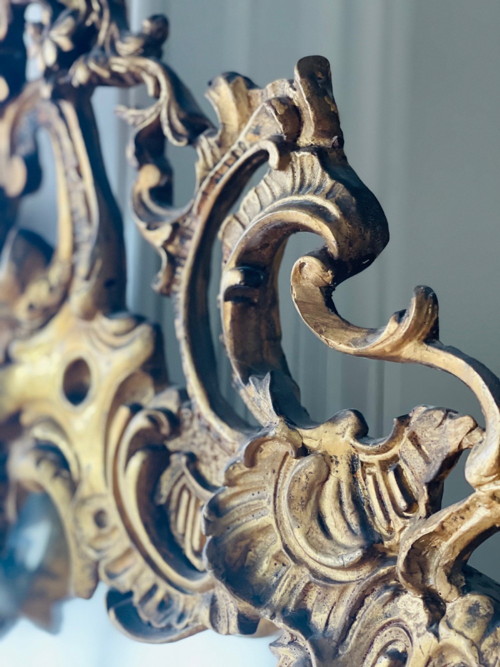 Antique French gilt Louis XV mirror View VI