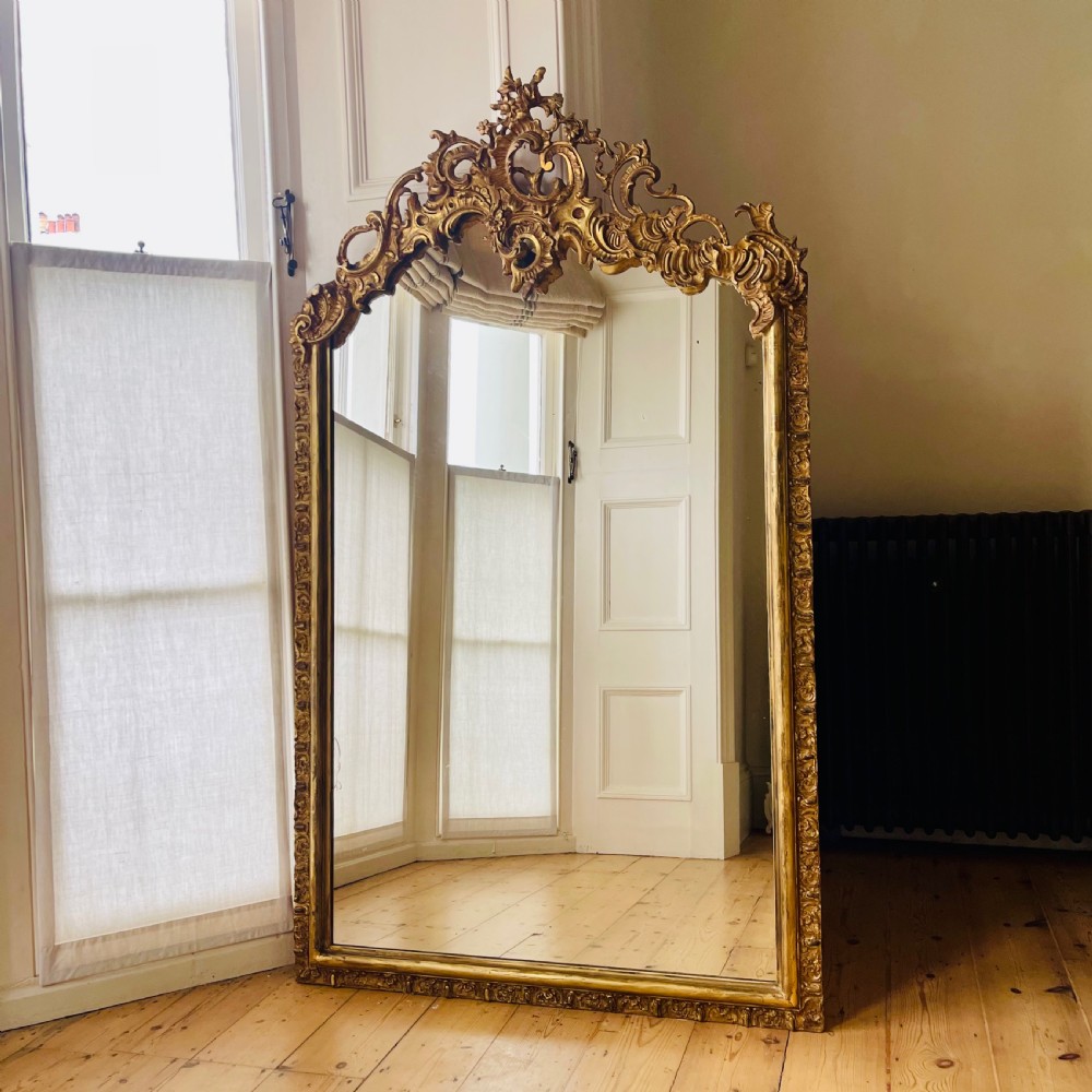 Antique French gilt Louis XV mirror View VIII