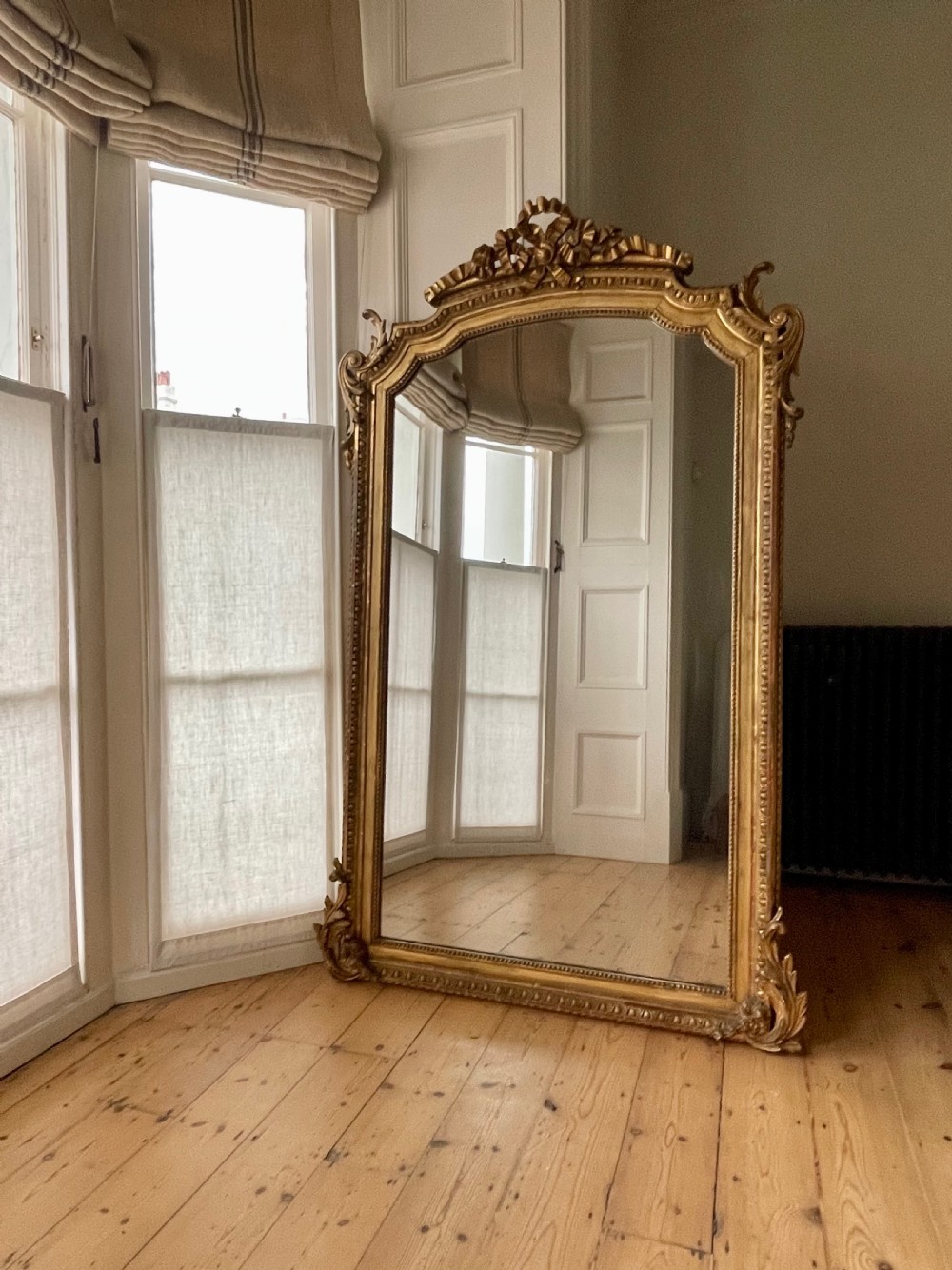 19th century French gilt leaner mirror - mercury glass View III