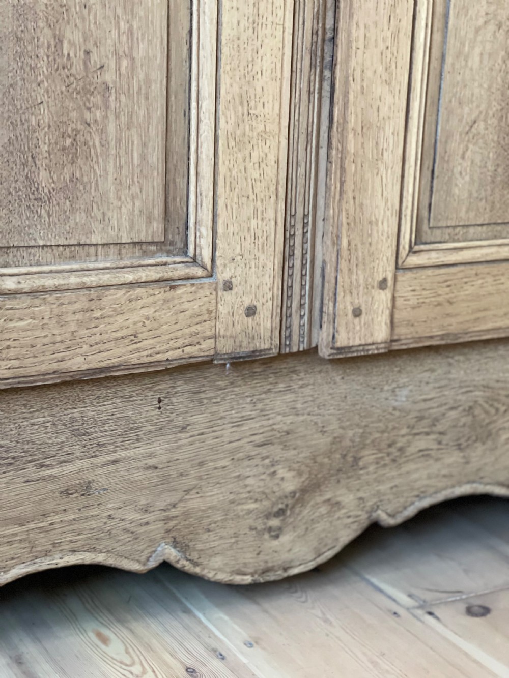 19th century French oak armoire wardrobe with hanging rail View IV