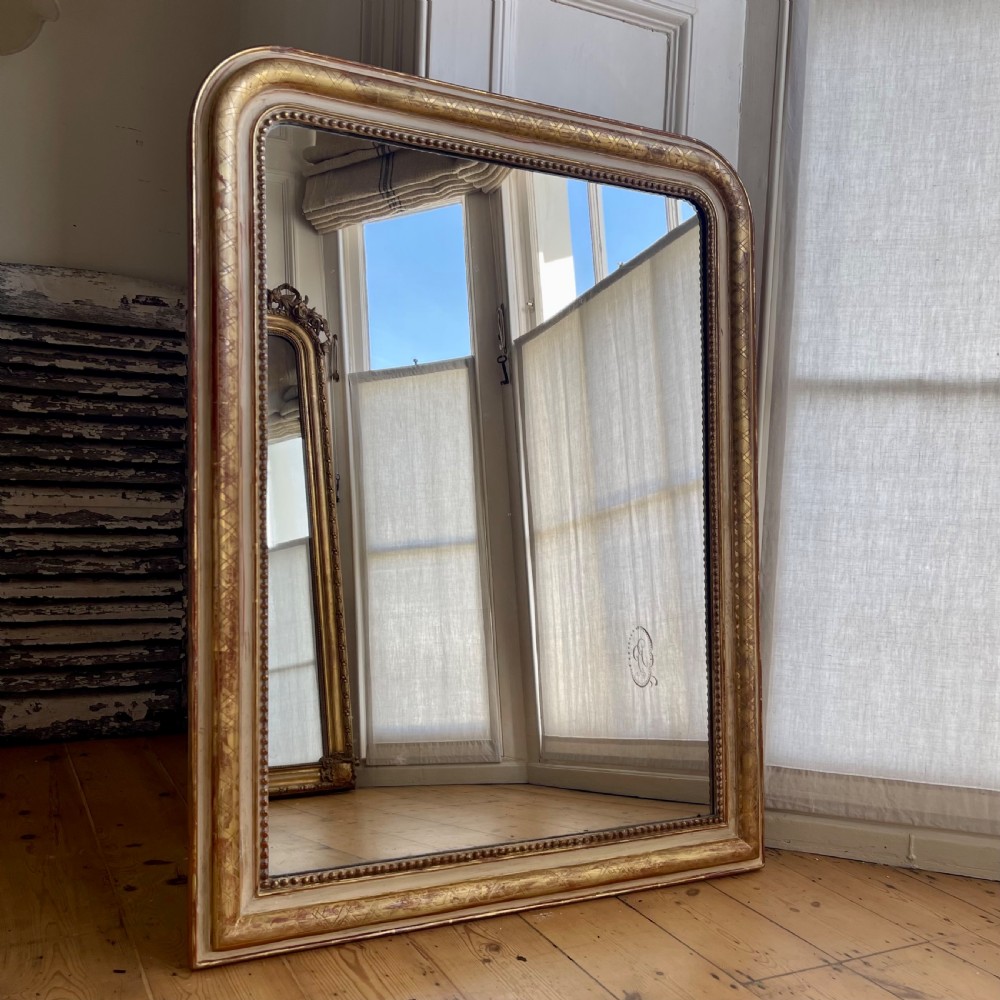 Antique French gilt Louis Philippe mirror  View III