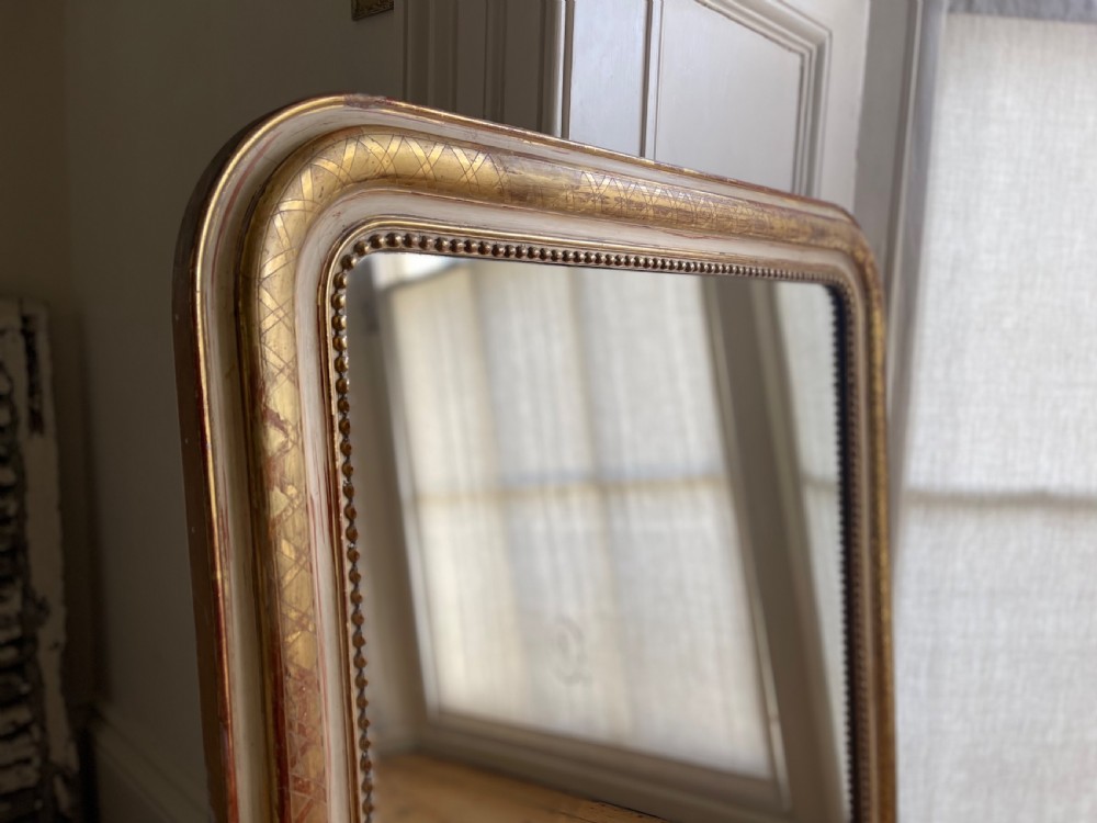 Antique French gilt Louis Philippe mirror  View V