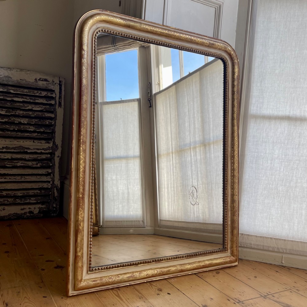 Antique French gilt Louis Philippe mirror  View VI