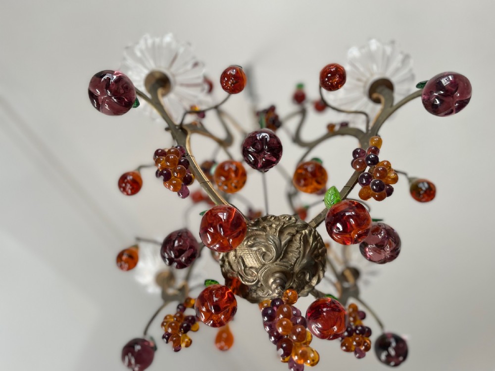 Antique French cage chandelier  View III