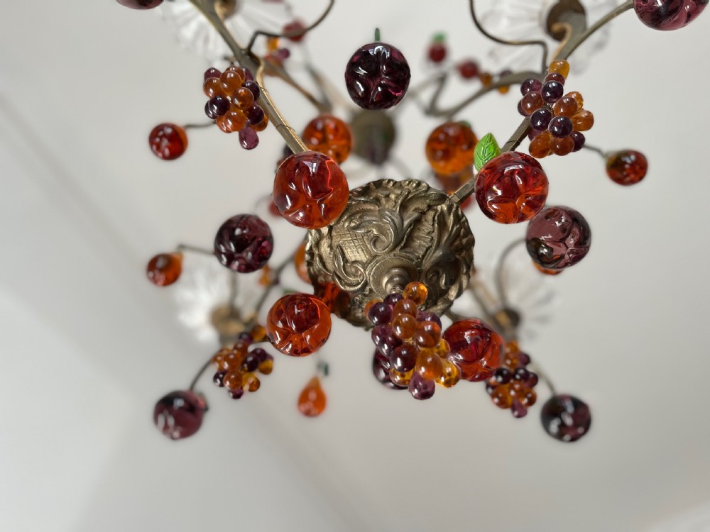 Antique French cage chandelier  View V