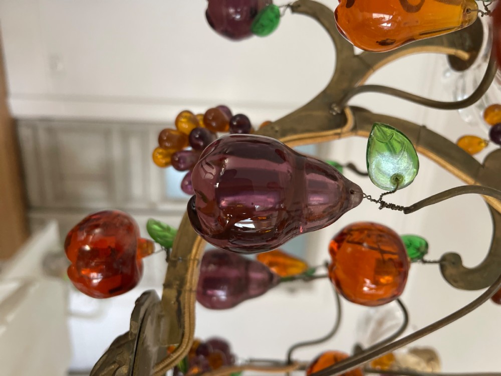 Antique French cage chandelier  View IX