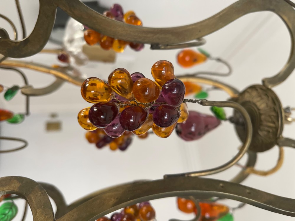 Antique French cage chandelier  View XII