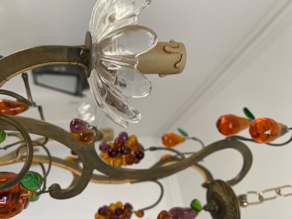 Antique French cage chandelier  View XIII