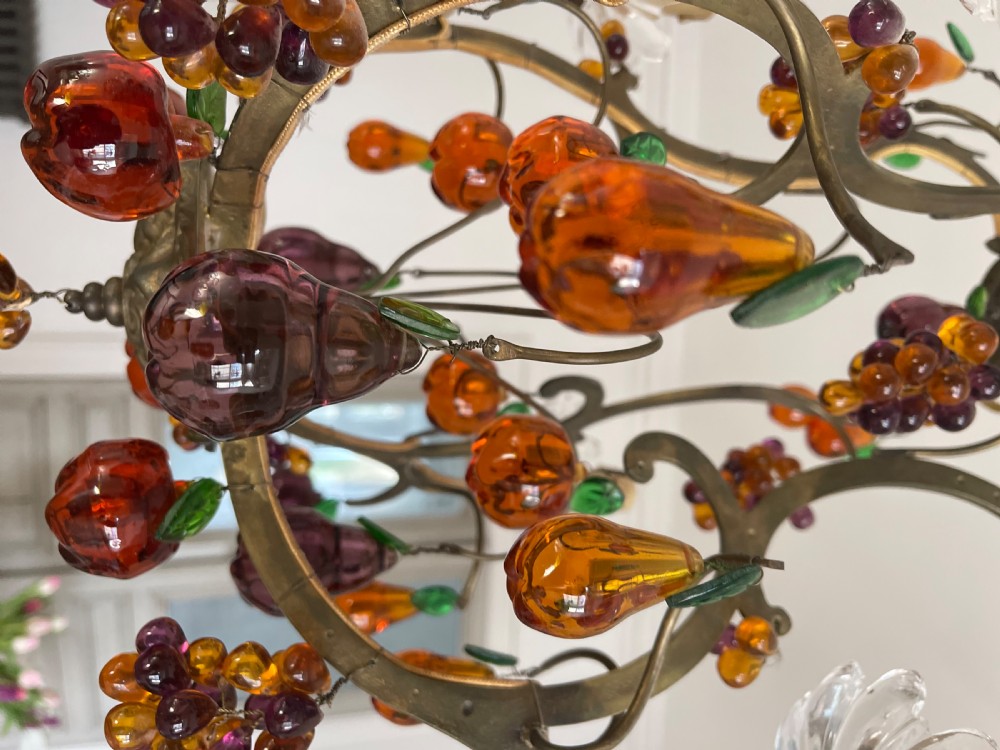 Antique French cage chandelier  View XVII