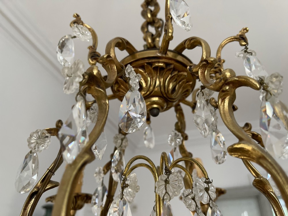 Antique French 6 branch chandelier  View V