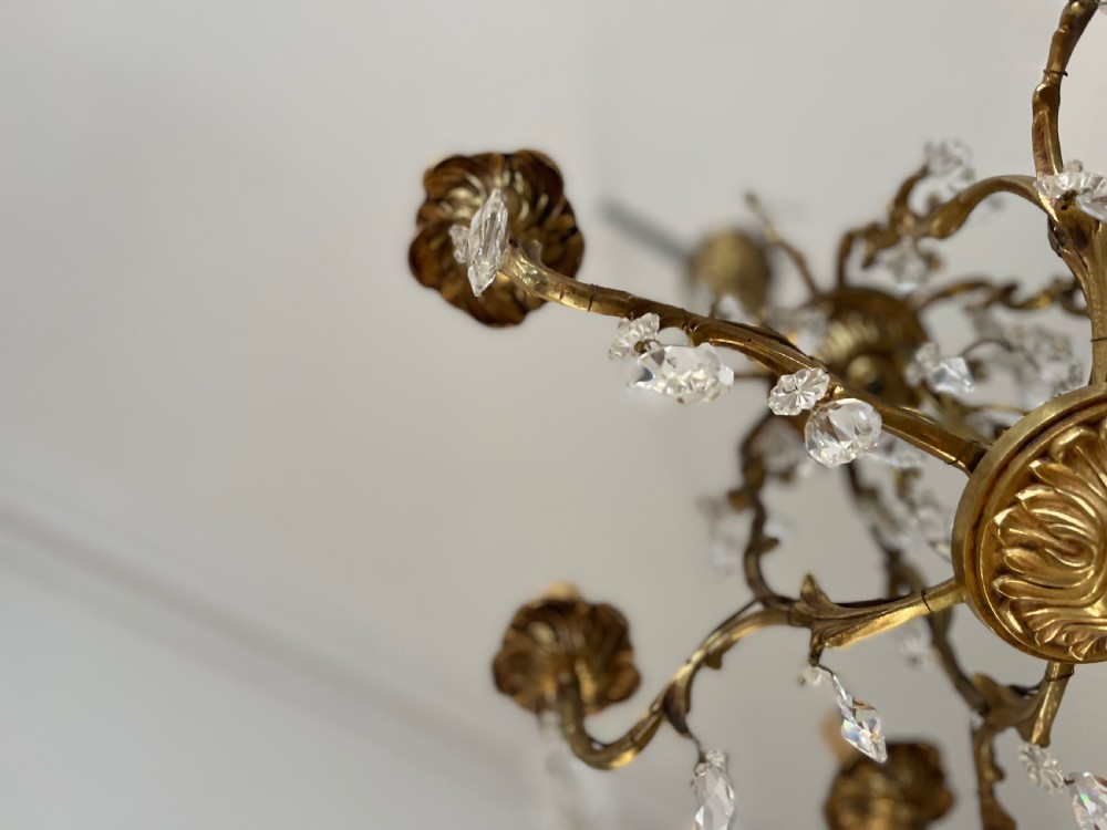 Antique French 6 branch chandelier  View VII