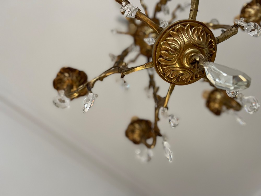 Antique French 6 branch chandelier  View VIII