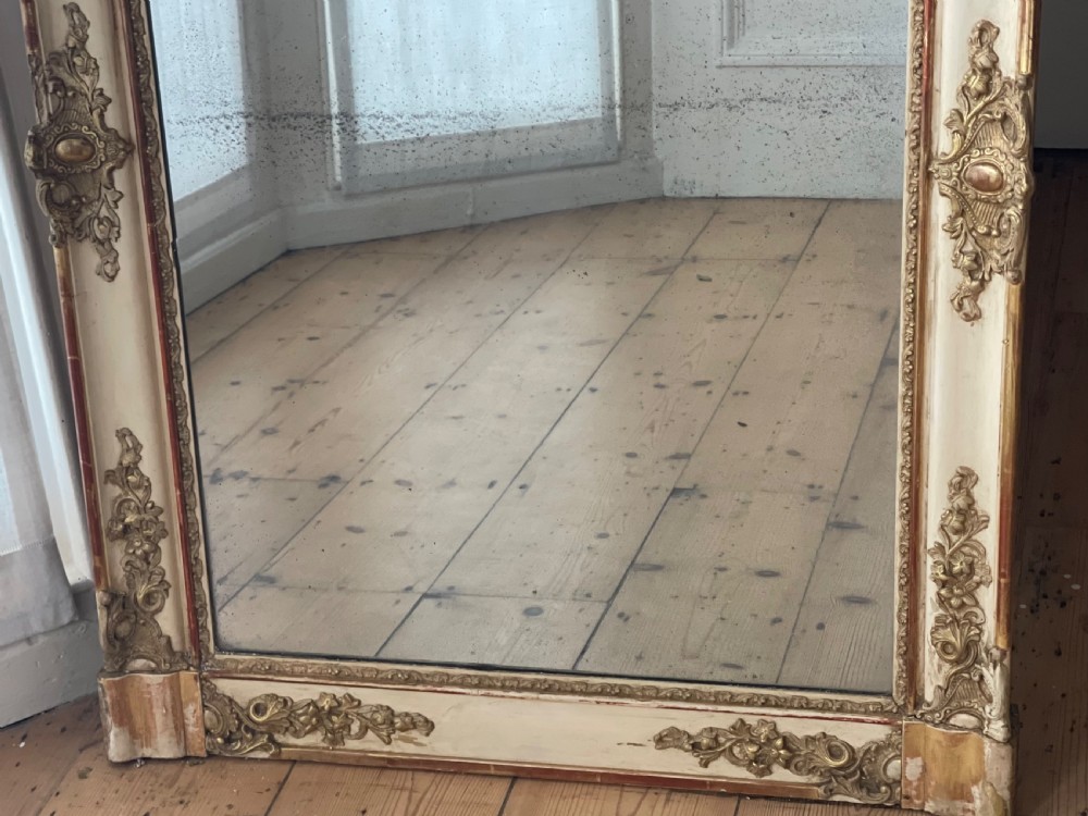 Antique French gilt and gesso Napoléon III mirror View IV