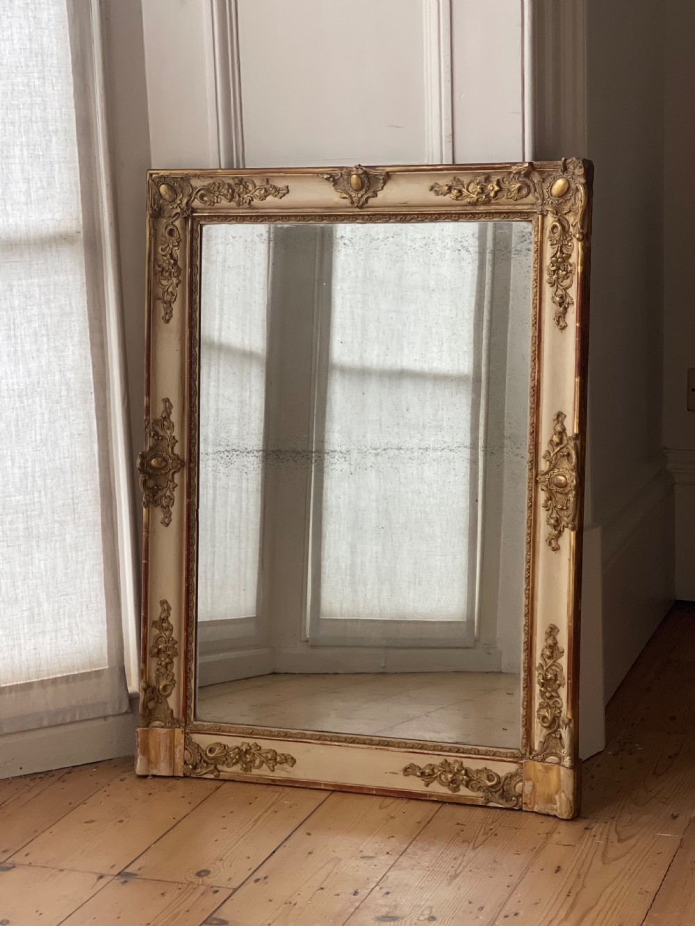 Antique French gilt and gesso Napoléon III mirror View VII