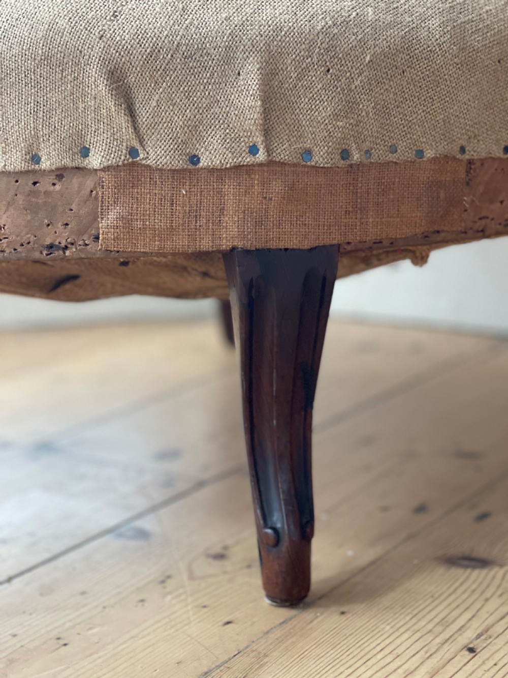 19th century French button back chair  View II