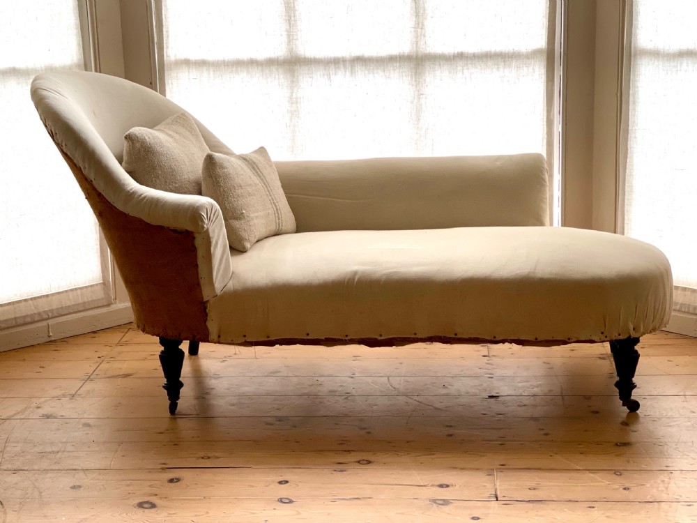 Antique French chaise longue c1870