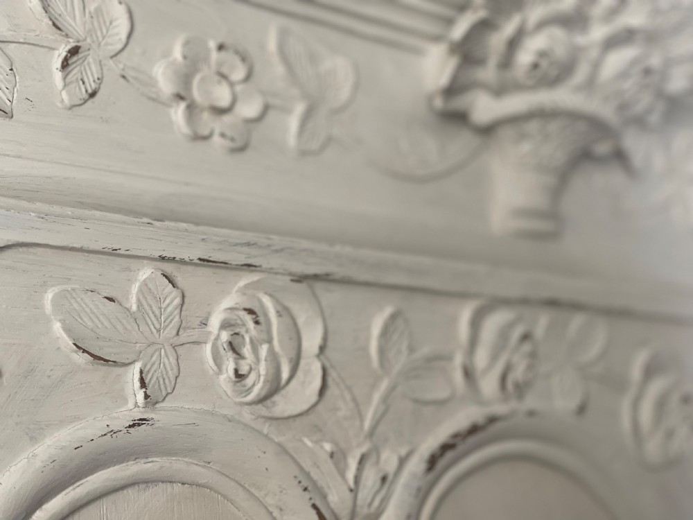 Antique French painted oak cupboard  View III