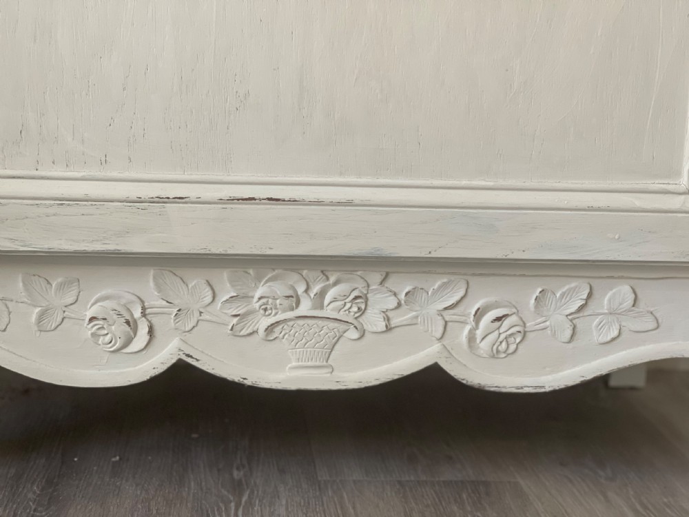 Antique French painted oak cupboard  View V