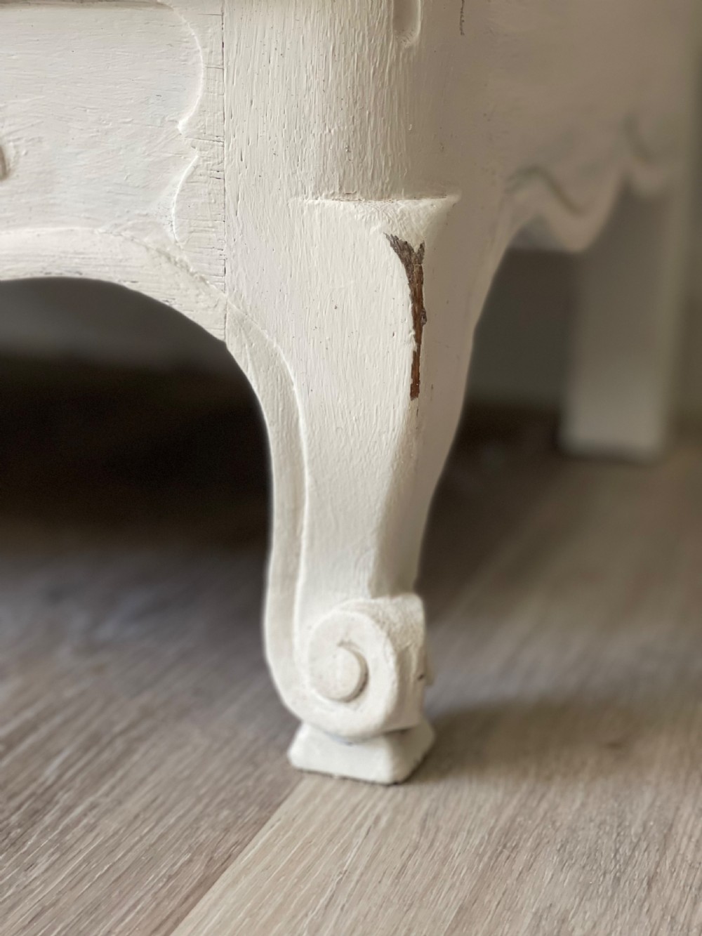 Antique French painted oak cupboard  View X
