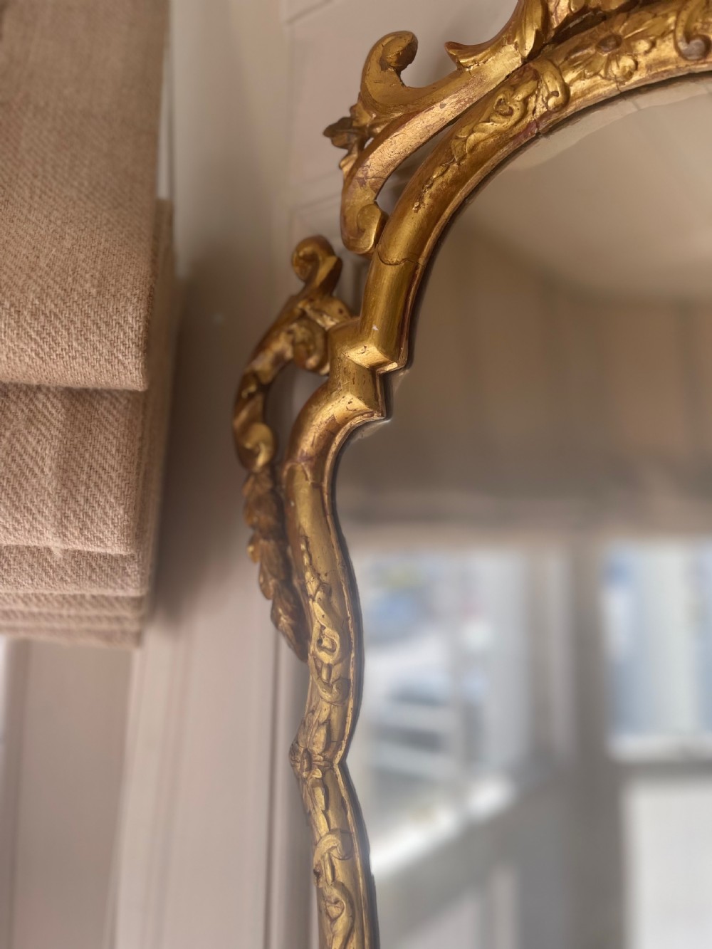 Pair of late 18th century gilt wood Italian mirrors  View V