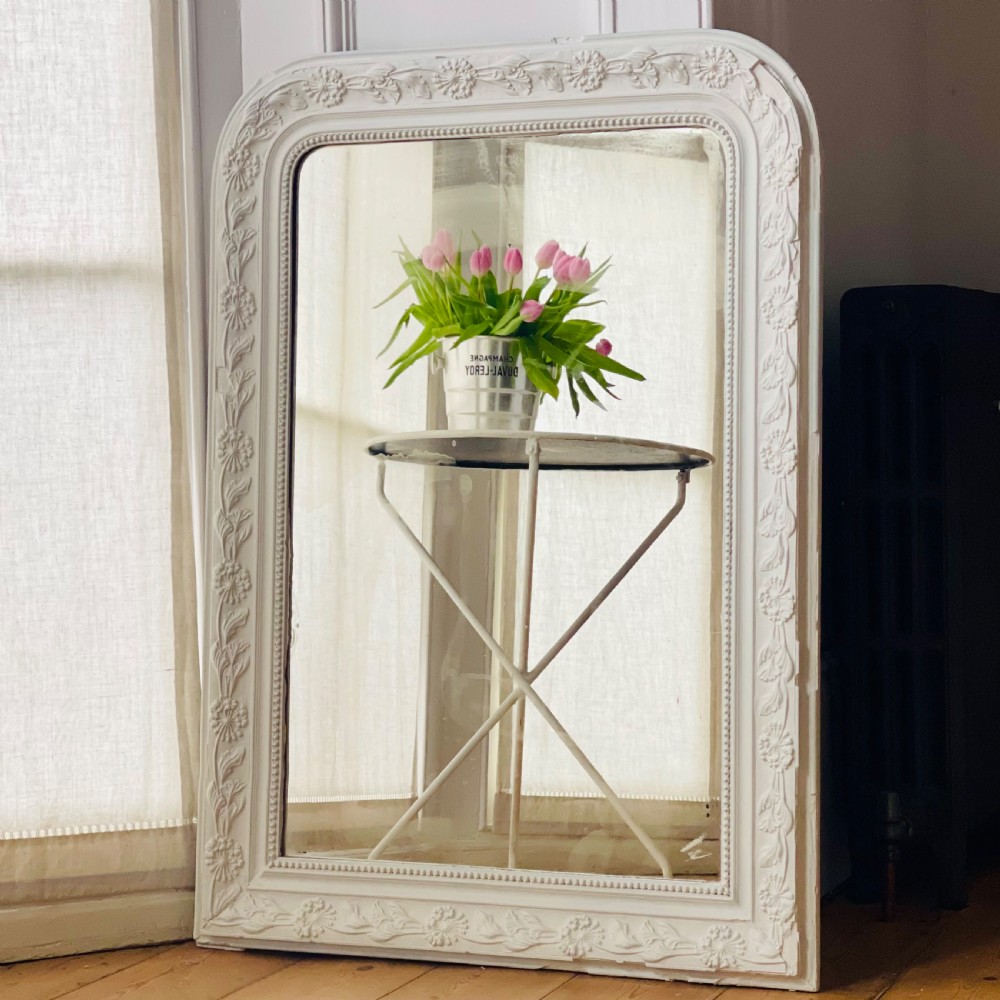 Antique French painted Louis Philippe mirror  View II