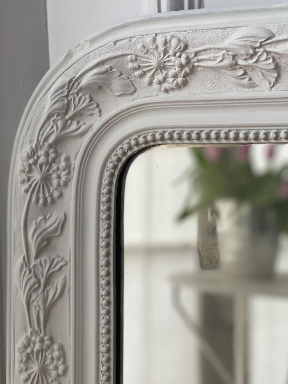 Antique French painted Louis Philippe mirror  View IV