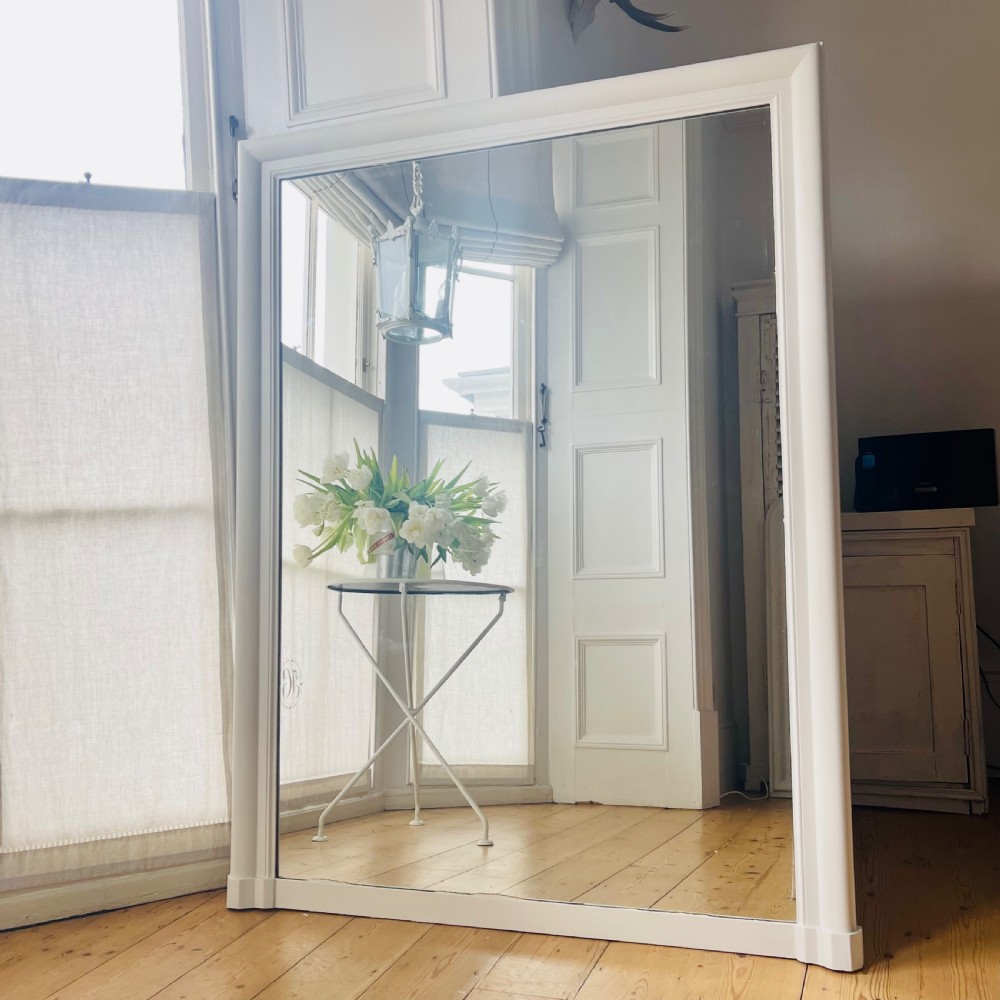 Large antique French painted mirror  View II