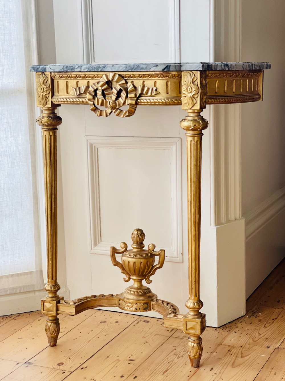 Antique French gilt and marble console 