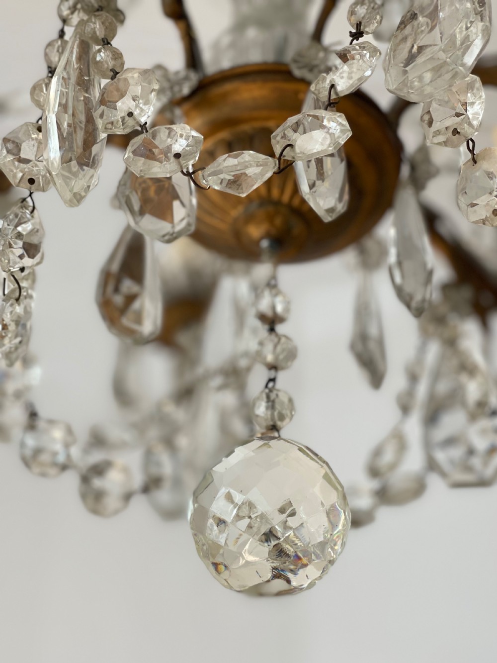 19th century French crystal chandelier - rewired View II