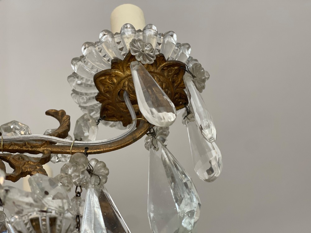 19th century French crystal chandelier - rewired View IV