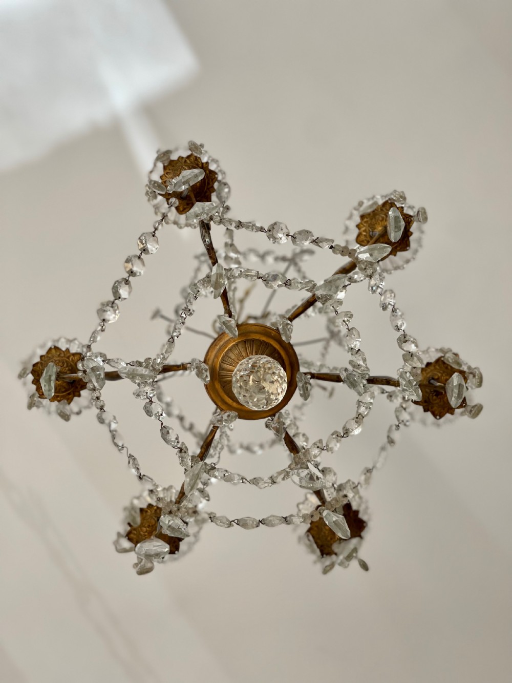 19th century French crystal chandelier - rewired View VII