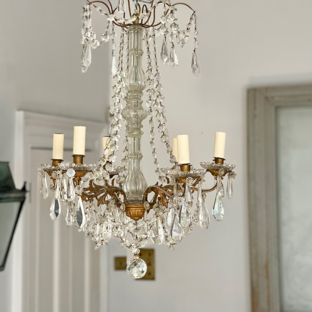 19th century French crystal chandelier - rewired View VIII