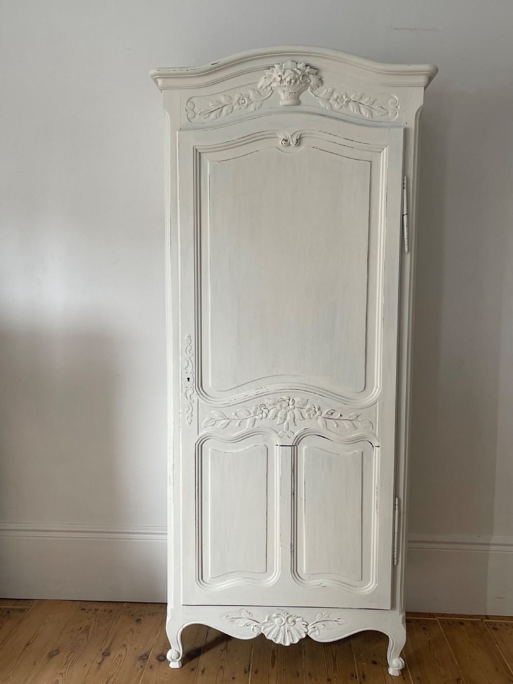 Antique French oak painted cupboard 