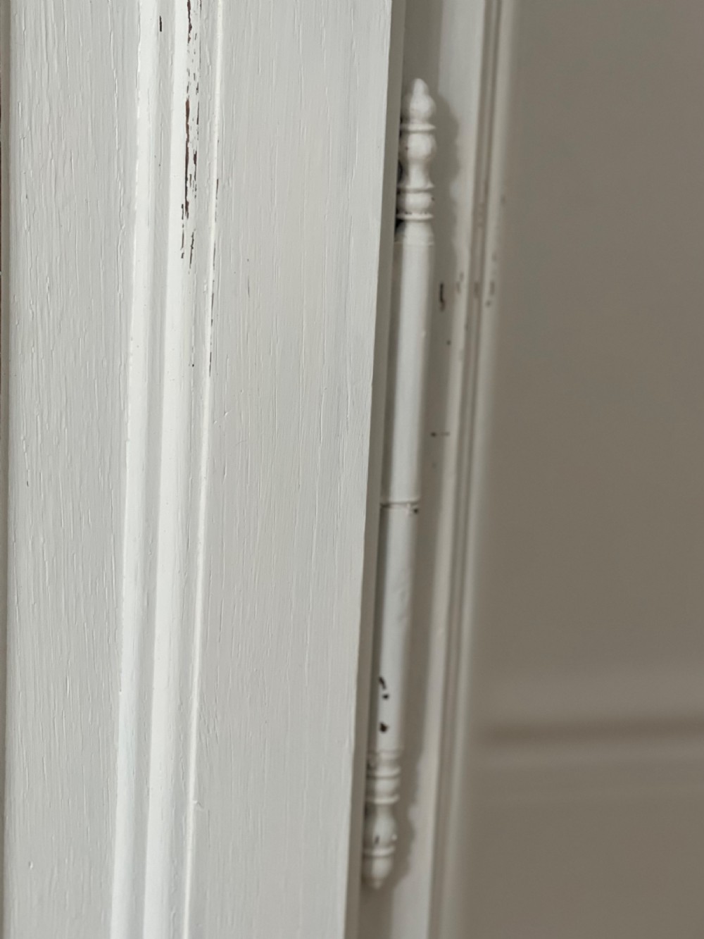 Antique French oak painted cupboard  View V