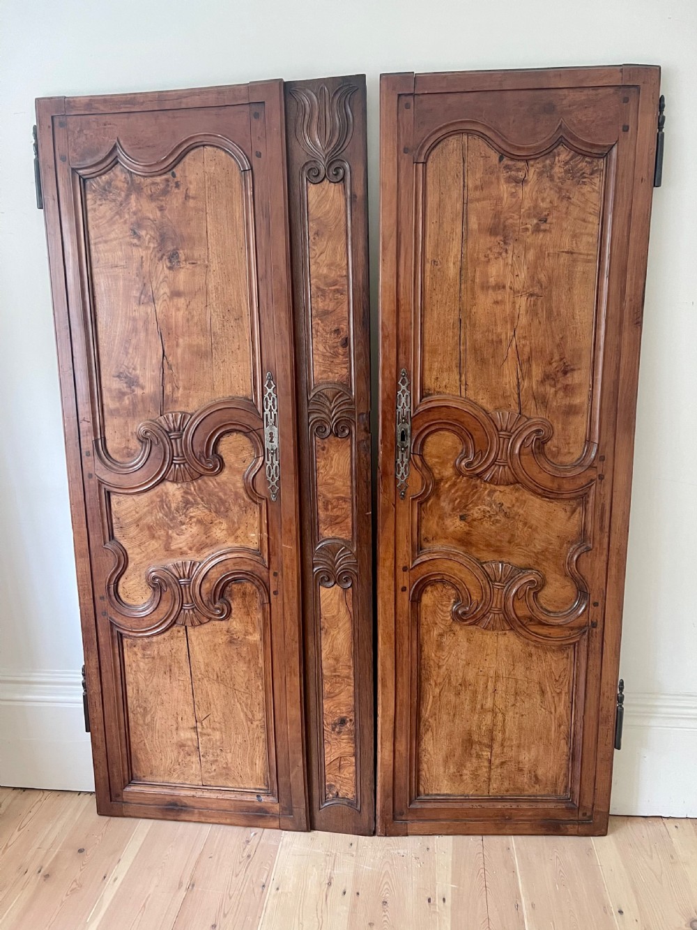 Antique French armoire doors 