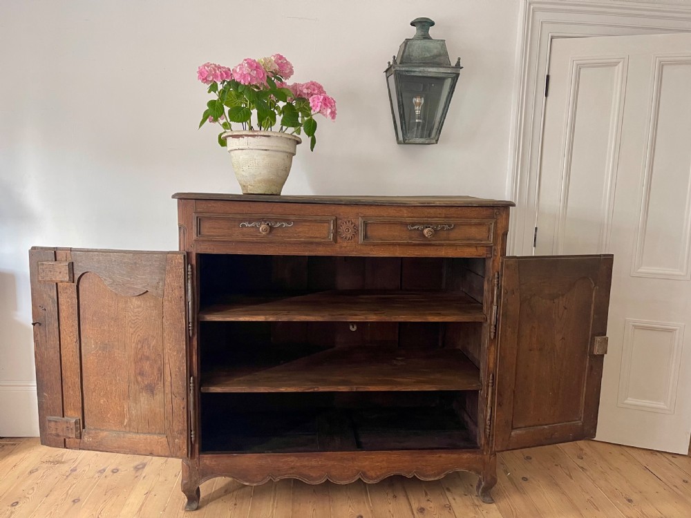 18th century French oak cupboard buffet  View IV