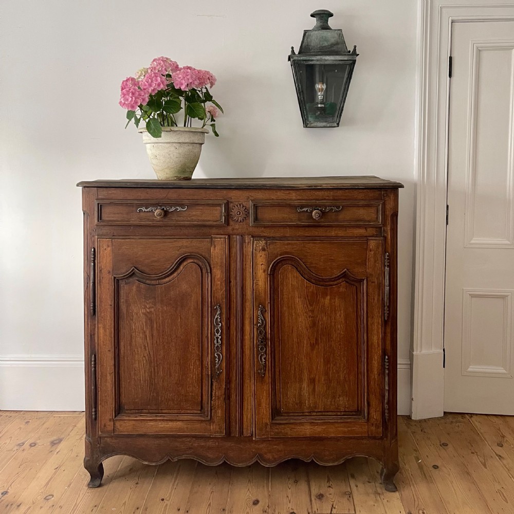 18th century French oak cupboard buffet  View V