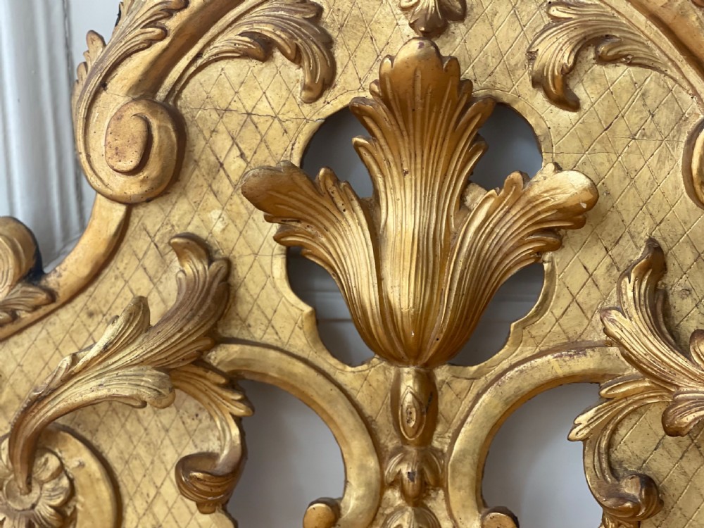 18th century French gilt wood crest  View V